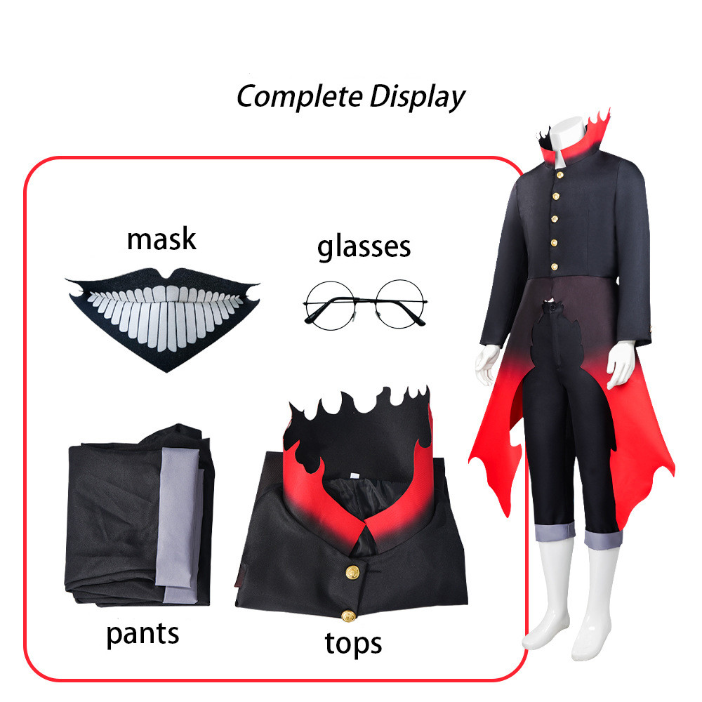 Anime dandadan okarun cosplay  - Black Face Mask Pack avaliação e preço